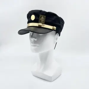 JoJo's Bizarre Adventure Kujo Jotaro Cosplay Cap Unisex Adult Metal Badge Hat Prop