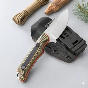 BM 15017 Hidden Canyon Hunter Fixed Blade Knife – 2.79" 8Cr13MoV Blade, Full Tang G10 Handle, Kydex Sheath, EDC Hunting Knife for Camping Survival,Men's Gift