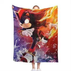HD Hedgehog Cartoon Soft Flannel Blanket For Bed Bedroom Sofa Picnic, Warm Throw Blanket For Cover Outdoor Leisure Nap Trip Gift (9)