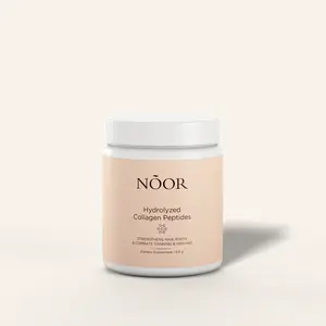 Noor Hair Hydrolyzed Collagen Peptides Powder + Hair Growth With 5 Types of Collagen (I, II,III, V, X) for Thicker Hair -  Skin Elasticity- Vitamin B6 - Vitamin C - Horsetail Extract - Hyaluronic Acid - Bamboo Extract - Non-GMO - Unflavored
