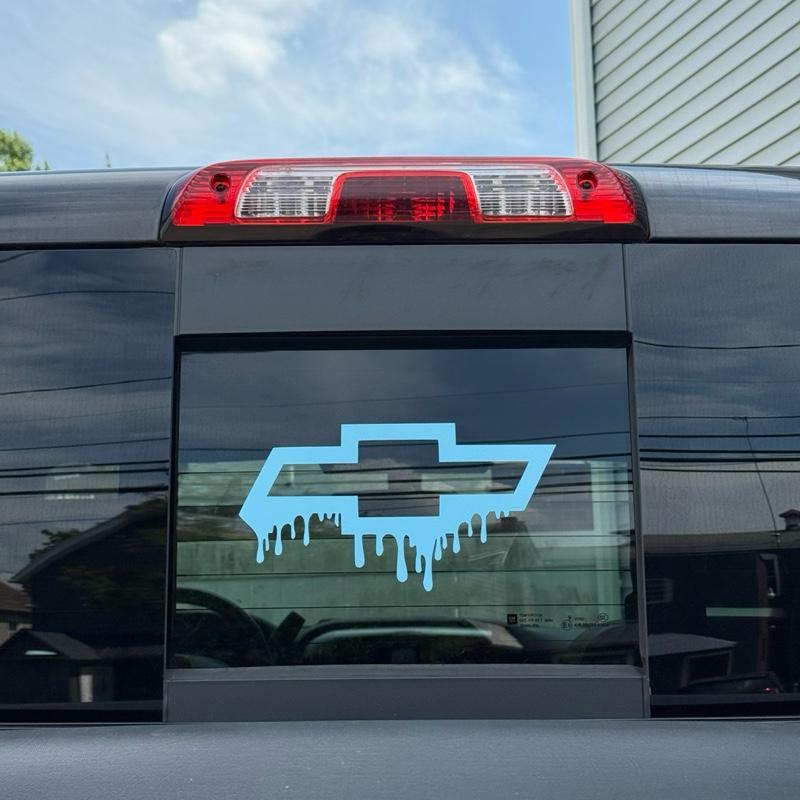 Chevy drip vinyl decal