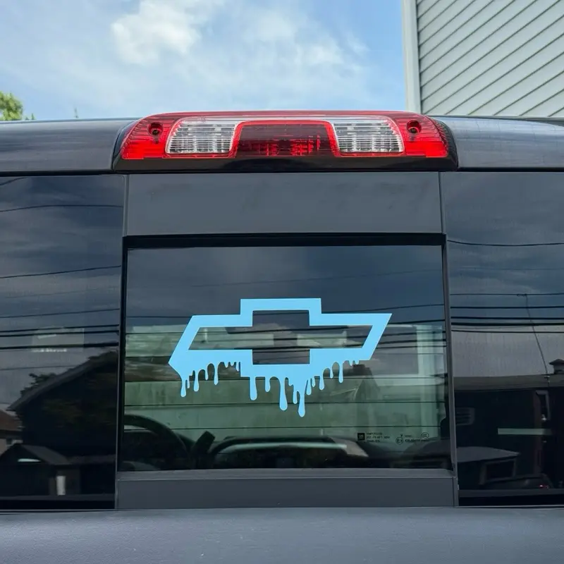 Chevy drip vinyl decal