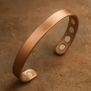 Pure Copper Magnetic Bracelet Arthritis Pain Therapy Energy Cuff Bangle