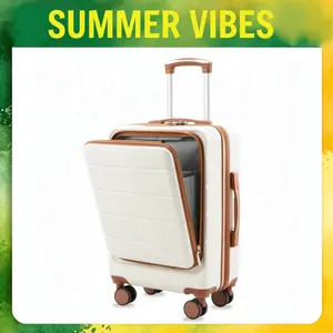 20-inch Carry On Luggage Airline Approved, Hardside Spinner Suitcase with Front Pocket for Laptop, TSA Lock & Silent Wheels summervibes FX-Lite