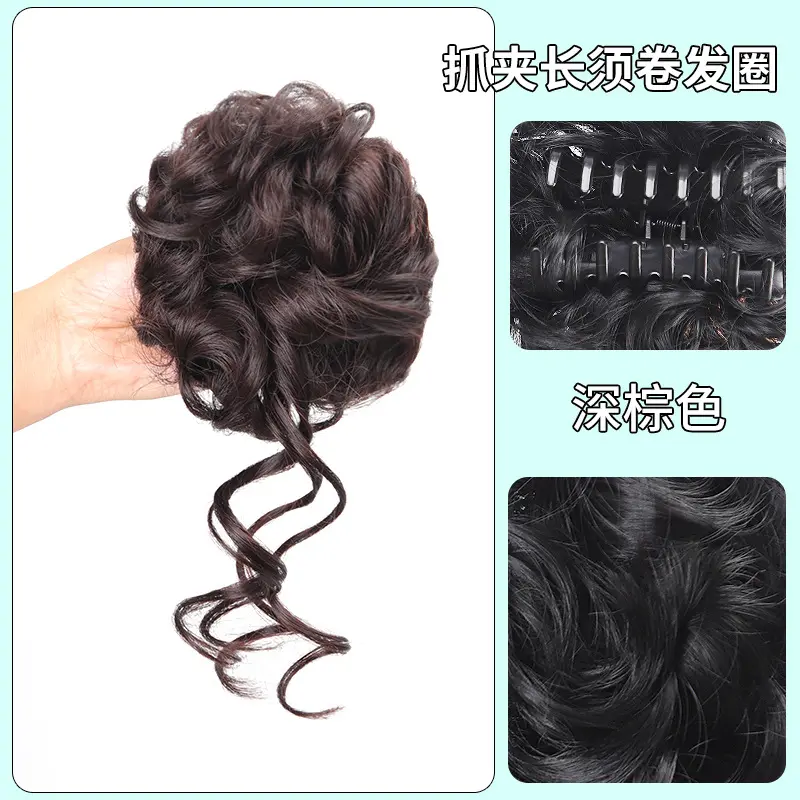 Grab the long hair clip and roll the hai