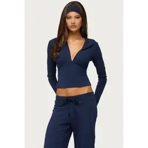 Natashah Hooded Long Sleeve Top