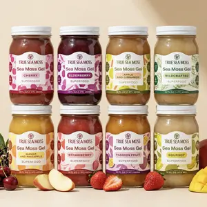 True Sea Moss Vitality Mix Bundle - Cherry, Apple Cinnamon, Elderberry, Soursop, Mango Pineapple, Strawberry, Wildcrafted, Passion Fruit - Rich in Minerals Vitamins for Immunity Digestion Energy Skin Hair Health