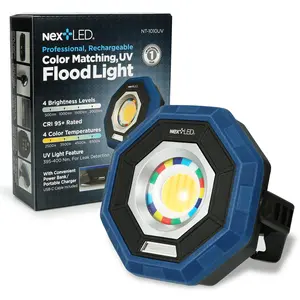 NextLED NT-1010UV Cordless Color Matching, UV Flood Light, CRI 95, 2000 Lumen