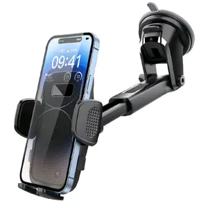 360-Degree Adjustable Universal Car Phone Mount, Portable Flexible Multi-Function Holder for Windscreen and Dashboard