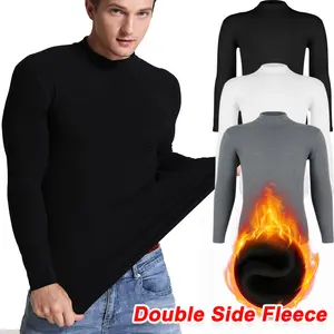 Men's Half Turtleneck Long Sleeve Tee,Men Basic Plain Designed Undershirt,Thermal T-Shirt Pullover Tops,Men Underwear For Indoor Outdoor