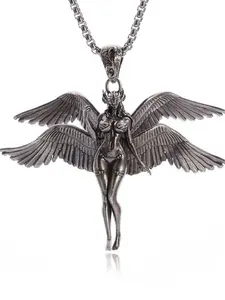 Elegant Four-Winged Angel Pendant Necklace, Vintage Trendy Fashion Accessory, Perfect Gift for Women & Girls, Unique Jewelry Design