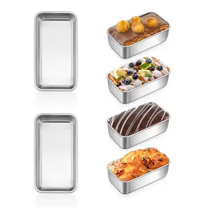 Mini Loaf Pans Set, 6 PCS Small Bread Loaf Pan for Baking, Stainless Steel Baking Pans for Homemade Bread, Meatloaf, Cake and Brownies, Healthy & Non Toxic, Dishwasher Safe