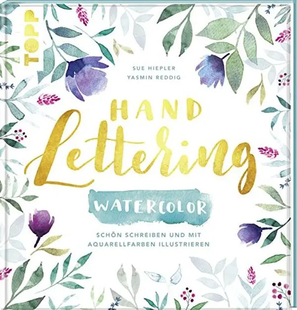 Used Handlettering Watercolor Hardcover Book by Yasmin - Creative Watercolor Literature, Tutorials, Techniques, Projects for Art Enthusiasts