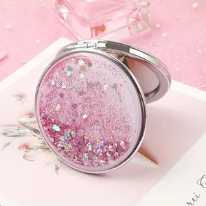 Double-sided Mirror, Portable Makeup Mirror, Cosmetic Mirror, Compact Mirror for Travel, Outing, Daily Use, Christmas Gift