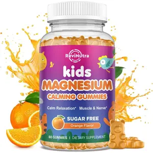 Calm Magnesium Gummies for Kids - Magnesium Glycinate, L-Threonate Supplement for Sleep, Brain, Immune & Bone Health - Great Tasting Magnesium Gummies for Adults & Kids - Vegan Sugar Free Orange 60ct
