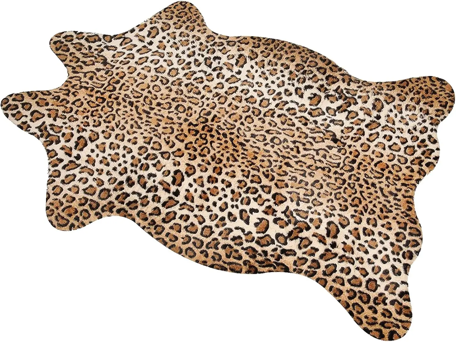 Leopard Rug  Print Rugs Western Decor for Living Room Bedroom Faux  Area Carpet Non-Slip 43.3" L x 29.5" W(3.6ft x 2.4ft)