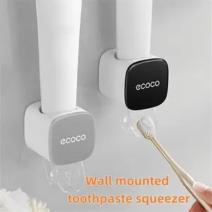 Mini Automatic Toothpaste Dispenser, Wall Mounted Waterproof Toothbrush Holder, Toothbrush Storage, No Power Needed, Space-Saving Bathroom Organizer