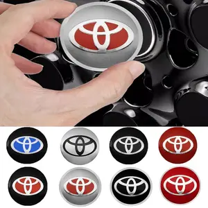 4pcs 56mm 60mm Car Tyre Wheel Center HUB Cap Badge Sticker For Cars, for Toyota Corolla Camry Yaris Rav4 Auris Verso Avalon, Logo Rim Emblem