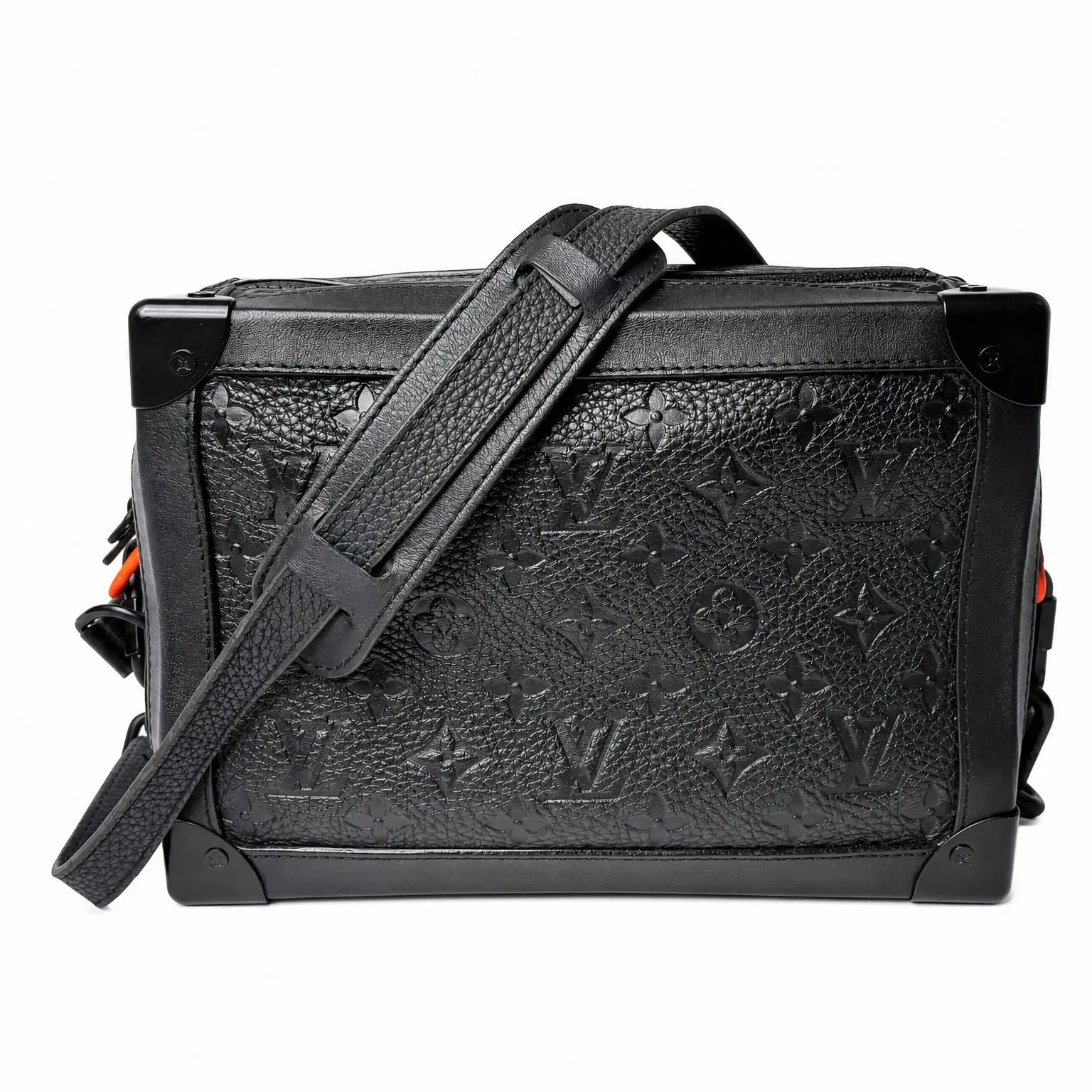 Pre-owned Louis Vuitton X Top Handle Bags LV Monogram Soft Trunk Messenger Bags Black 2607020002