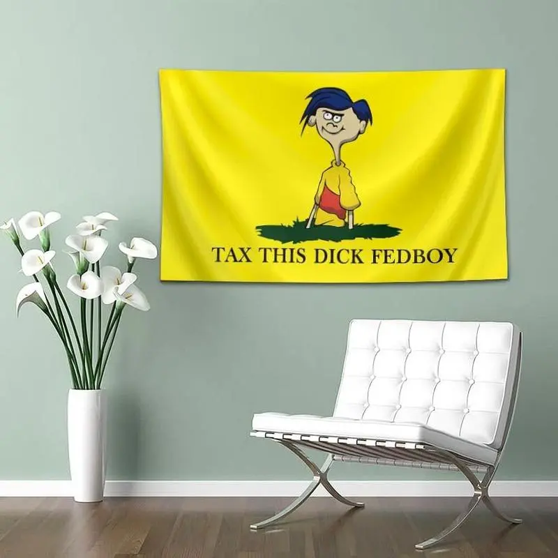 Fedboy fed boy Ed, Edd n Eddy Tapestry Rolf Flag banner tax this dick fedboy banner Gadsden Tapestry wall decoration gift funny, ornaments