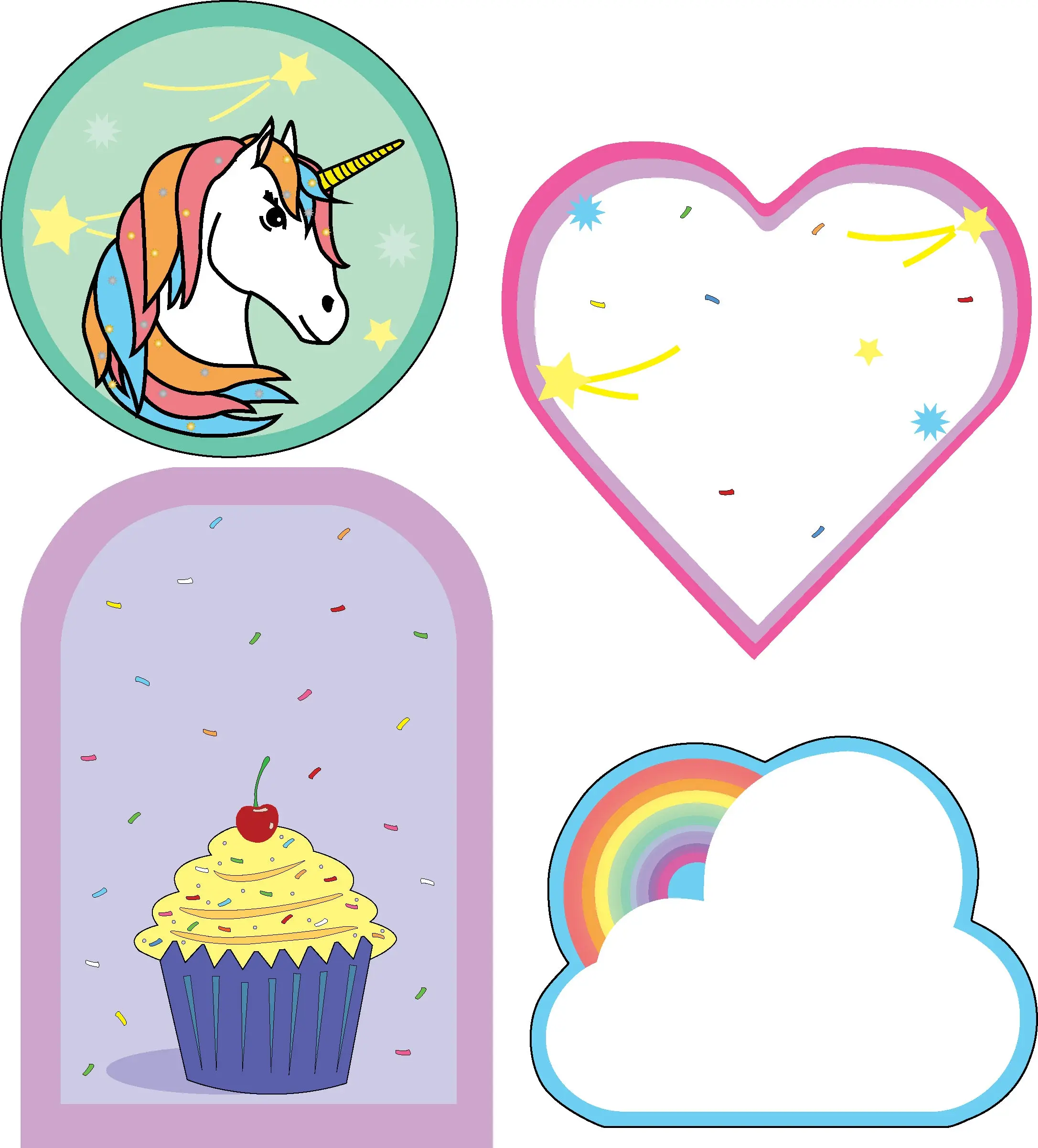 Large Cardstock Accents - SHAPES ETC. Sweetheart's Day Variety Pack for Bulletin Boards, Name Tags, Classroom Decorations, Craft Projects, Kids Birthday Party Favors