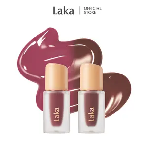 [Laka] Mini Fruity Glam Tint Duo - Glossy Lip Tint with a Lightweight, Non-Sticky Feel that Leaves a Transfer-Proof Stain