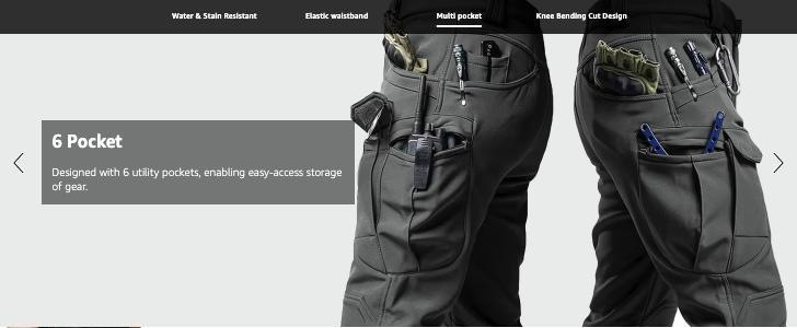 Men’s Tactical Pants – Stretch Waterproof Fabric, Single Pack, Durable Cargo Pants for Hiking, Casual Wear, and Work, Multiple Pockets (Belt Not Included) Men’s Tactical Pants – Stretch Waterproof Fabric, Single Pack, Durable Cargo Pants for Hiking, Casual Wear, and Work, Multiple Pockets (Belt Not Included)