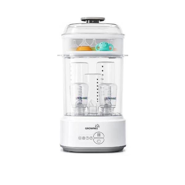 Grownsy Bottle Sterilizer and Dryer, Electric Steam Sterilizer for all Bottles, Nipples and Pump Parts, BPA Free Compact,Bottle Washer