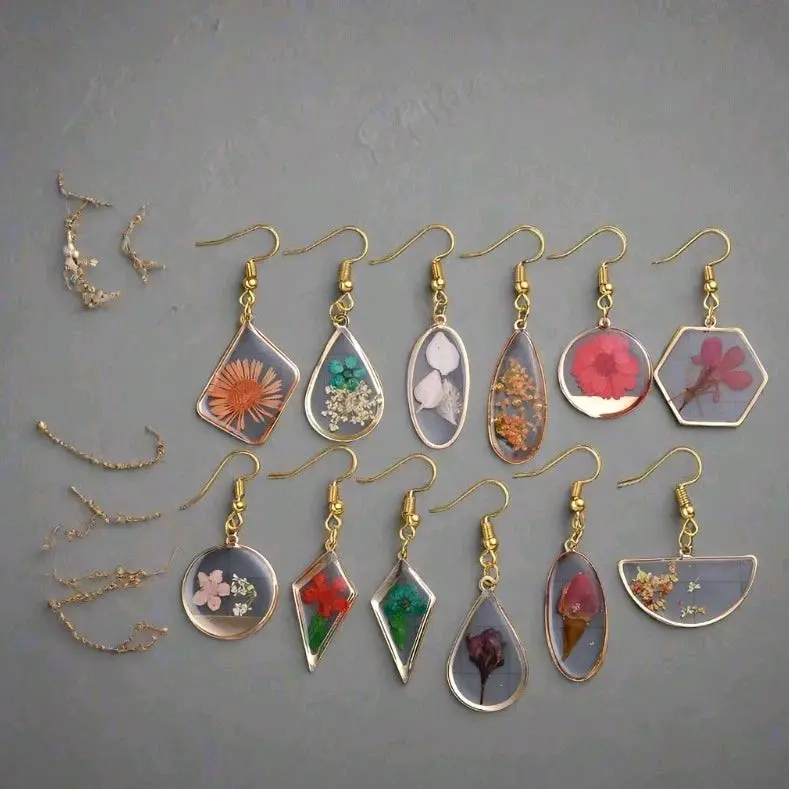 Handmade Pressed Flower Earrings