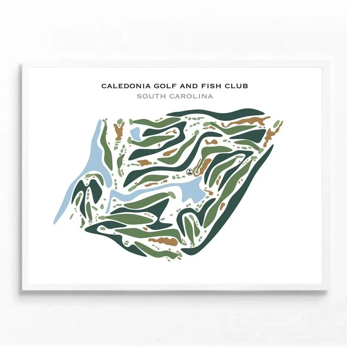Caledonia Golf & Fish Club Map - Poster & Canvas Wall Art Print