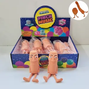 Desk Decor & Prank Gift for Adults – TungTung Inspired Orange Squishy Figure, Funny Quirky Humanoid Stress Relief Toy, Goofy Novelty Fidget Accent