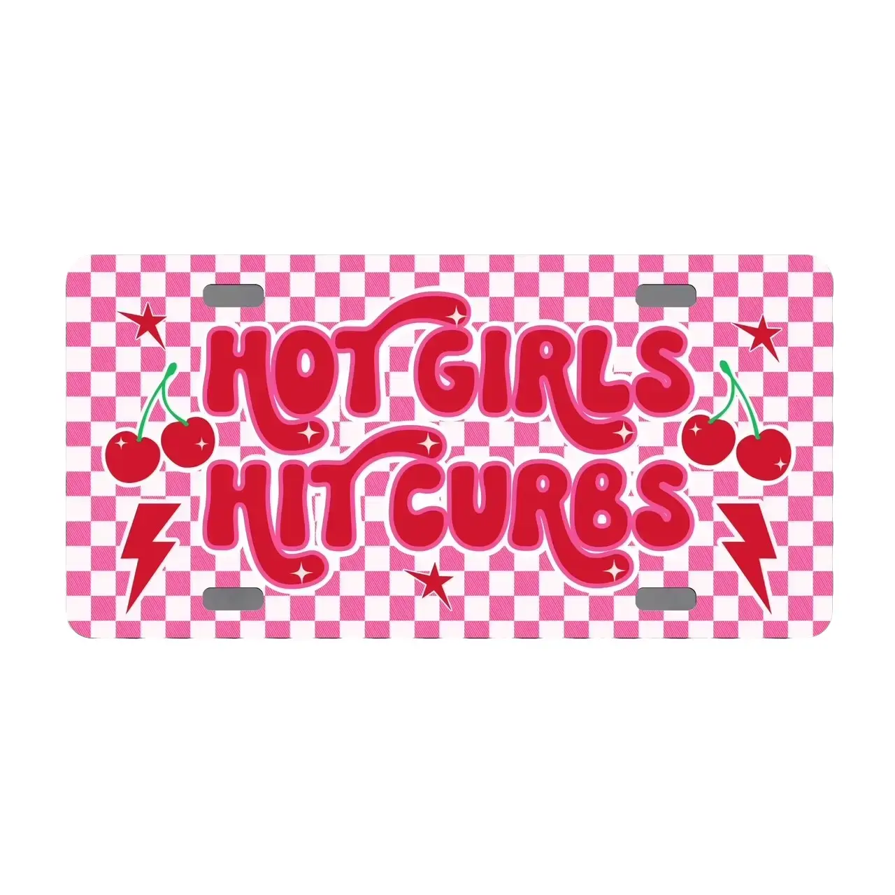 Hot Girls Hit Curbs Vanity License plate Hot Girls Hit Curbs Vanity License plate