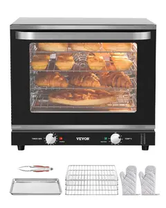 VEVOR Commercial Countertop Oven, 66L 4-Tier Toaster Oven, 2800W Electric Baking Oven with Tempered Glass Door, Wire Racks Clip Tray Gloves, Stainless Steel Commercial Oven for Restaurant Bakery