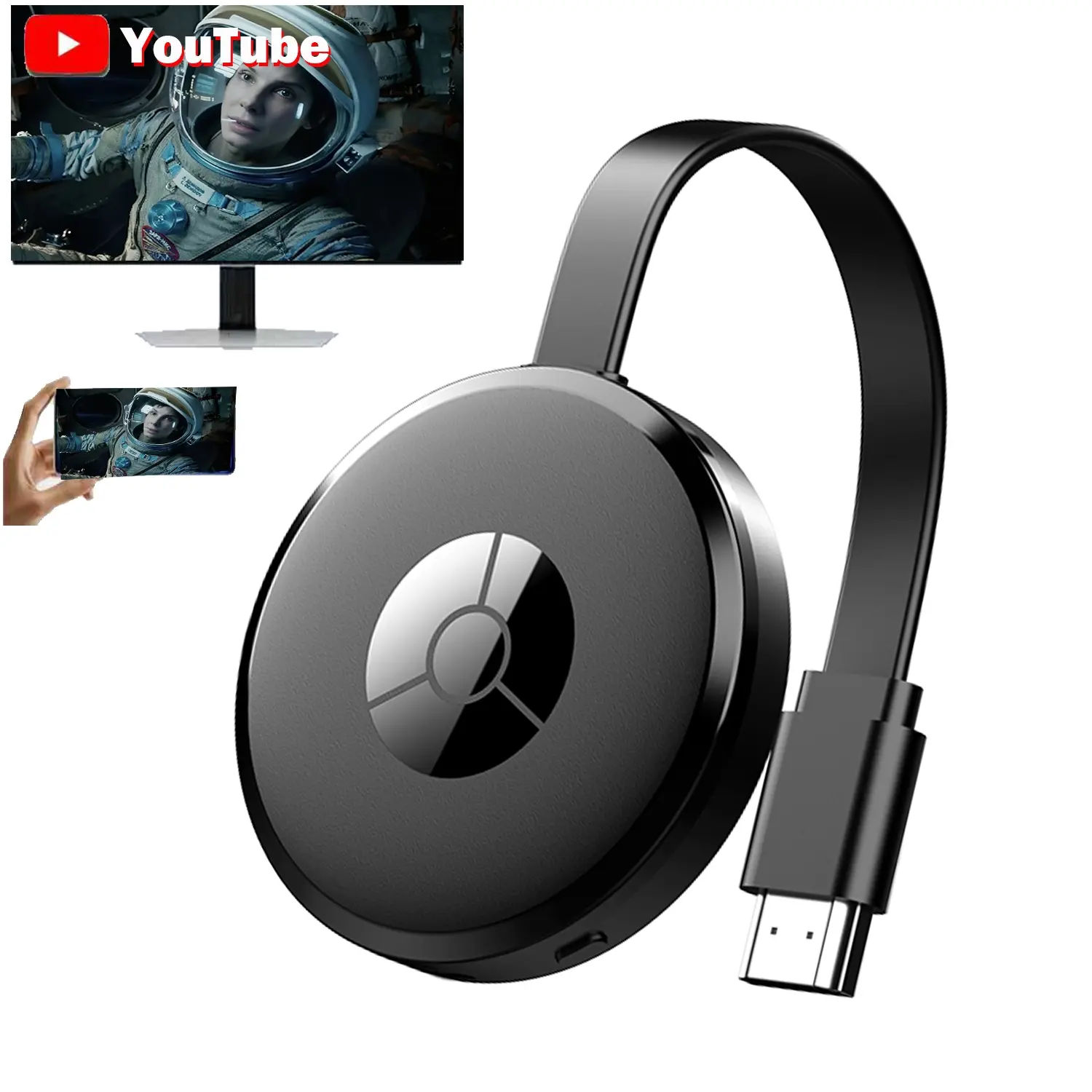 Wireless Screen Mirroring Adapter for iPhone & Android, Mirror or Cast to TV/DVD Projector, Supports Youtube Tiktok Streaming, Digital Products