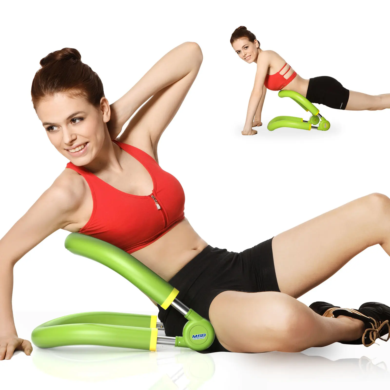 Magic BB Adjustable Ab Machine 10-in-1 Core Workout Equipment for Home | 3 Resistance Levels for Teens Adults & Parents | Portable Home Gym