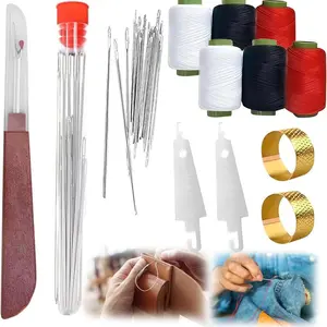 Big Eye Steel Sewing  Kit, 37 count Stainless Steel Sewing , Stainless Steel Hand Sewing , Stainless SteelNeedles for Hand Sewing Kit, for  Lovers