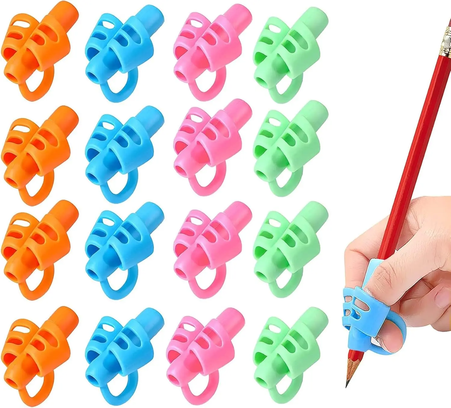 16 count Pencil Finger Grips for  Handwriting Grip Posture Correction  Pen Writing Aid Tool for     Adults Students Special Needs