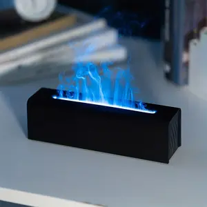 Colorful Flame Design Air Humidifier, USB Powered Essential Oil Diffuser with LED Light, Aromatherapy Diffuser For Bedroom Home Office Yoga Room Decor, USB Humidifier Machine
