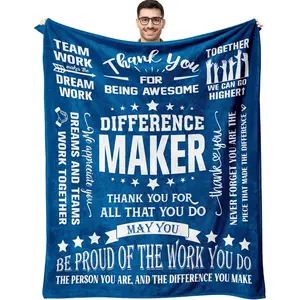 Thank You Gifts for Men, Employee Gifts, Employee Appreciation Gifts, Best Team Gifts for Employees from Boss, Thank You Gifts for Coworkers Employees Blanket 60" x 50"