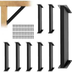 8Pcs 45 Degree Angle Brackets, 45 °   Connector Brace Bracket Kit for 4 "x 4" (Actual: 3.15''x3.15''), Wooden Structures for Gazebos, Tree Houses, Cabins and Patios DIY Kit