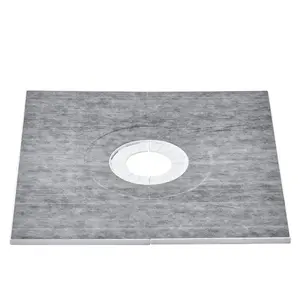 Lightweight EPS Shower Installation Kit with 36x36 Pan, 6.3 Central Drain, Curb, 2 Waterproof Cloths, and Slope Sticks