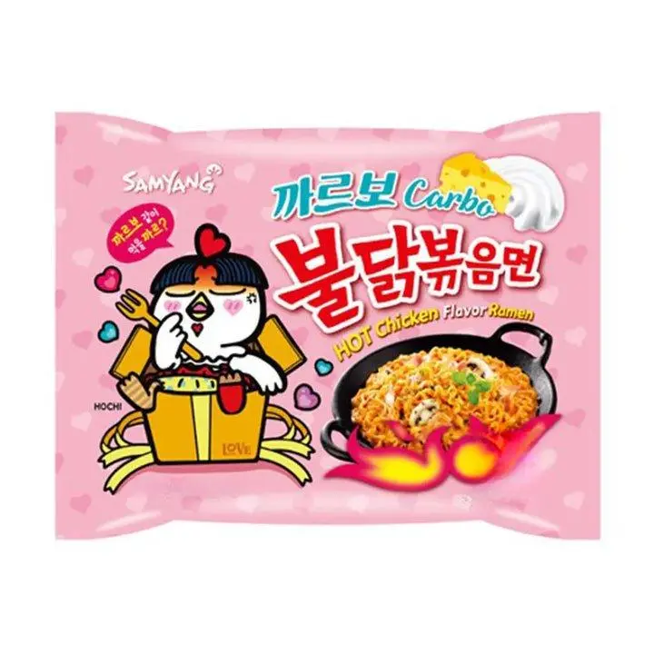 Samyang Buldak Carbo Hot Chicken Flavor Stir-Fried Ramen Noodle Instant Carbonara Food Pansit