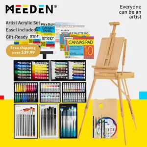 MEEDEN 149PCS Art Supplies with French Easel, Premium Acrylic Painting Kit with Paintbrushes, Canvas, Drawing Starter-Prime Art Series springtok