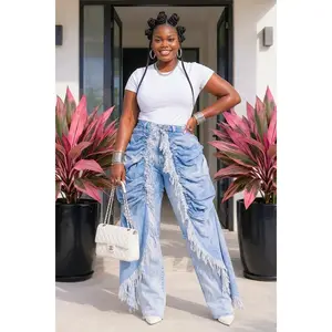 Drama Drape Denim Pants