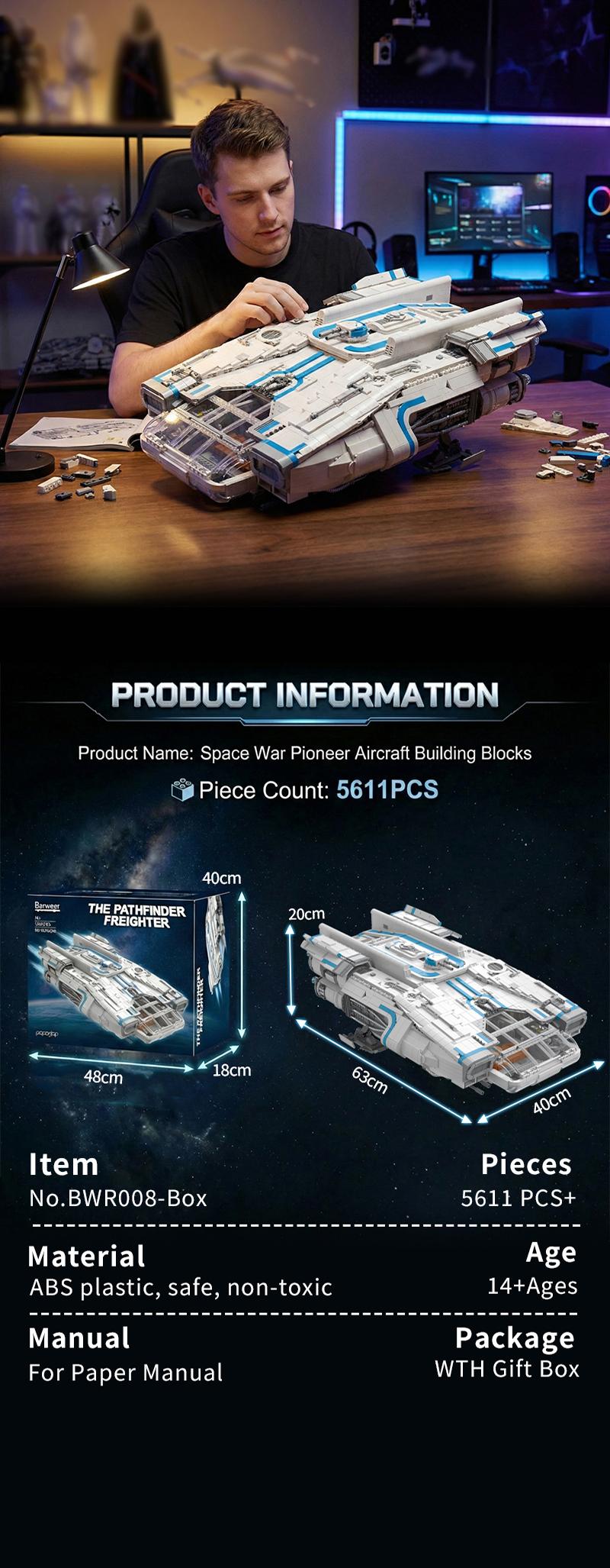 [BARWEER](SHIP FREE)The Trailblazer Spacecraft Outlaws With Gift Box 5611 PCS Large Model