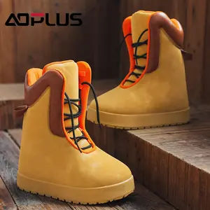 AOPLUS Men's high-top casual boots, equipped with a warm lining and a thick sole design. For couples.