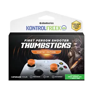 KontrolFreek FPS Freek Vortex for Xbox One and Xbox Series X Controller | Performance Thumbsticks | 1 High-Rise Convex, 1 Mid-Rise Concave | Orange