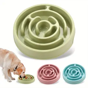 Plastic Dog Slow Feeder Bowl, Anti-choking Dog Food Bowl Puzzle Snack Bowl For Neck Protection