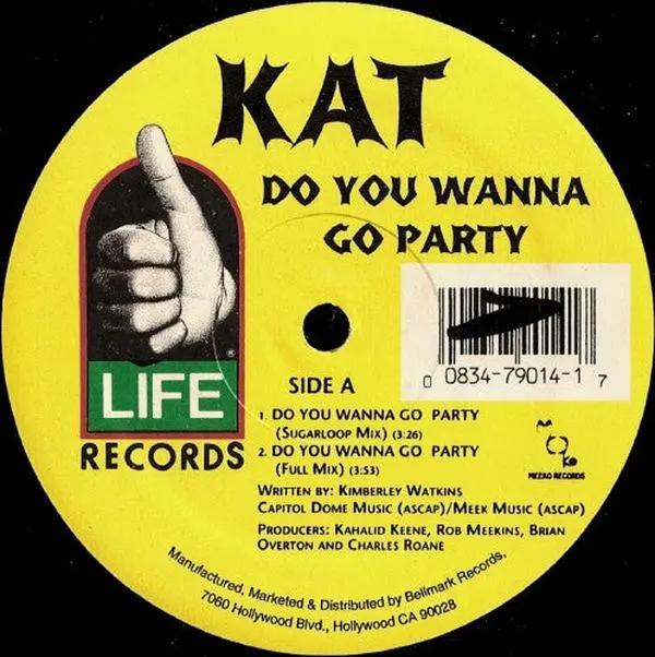 Kat - Do You Wanna Go Party (1993, Life Records) VG+/VG+