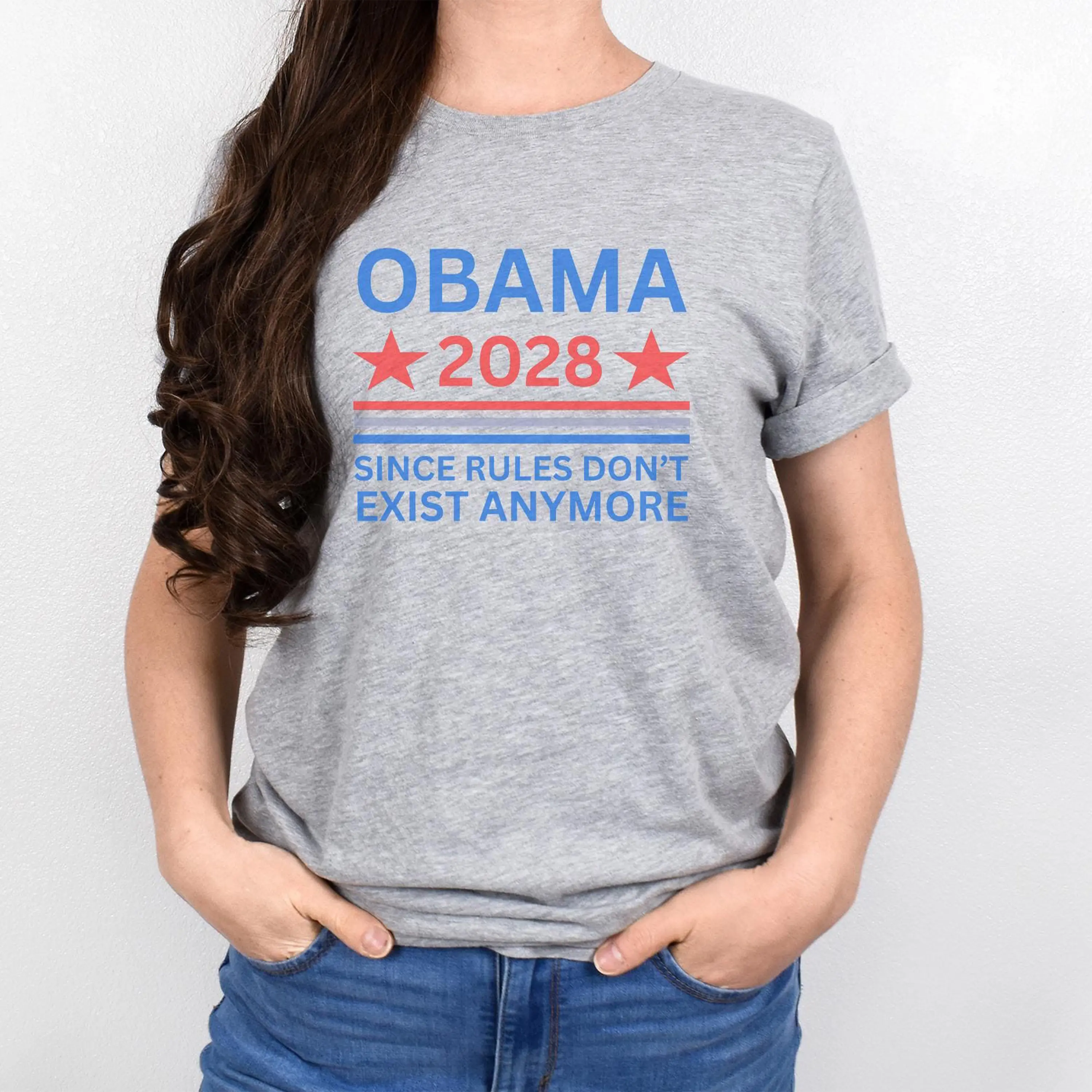 Obama 2028 President Election Shirt, Since Rules Don't Exist Anymore T-shirt, Democrats Tee, Unisex Graphic Cotton Tee
